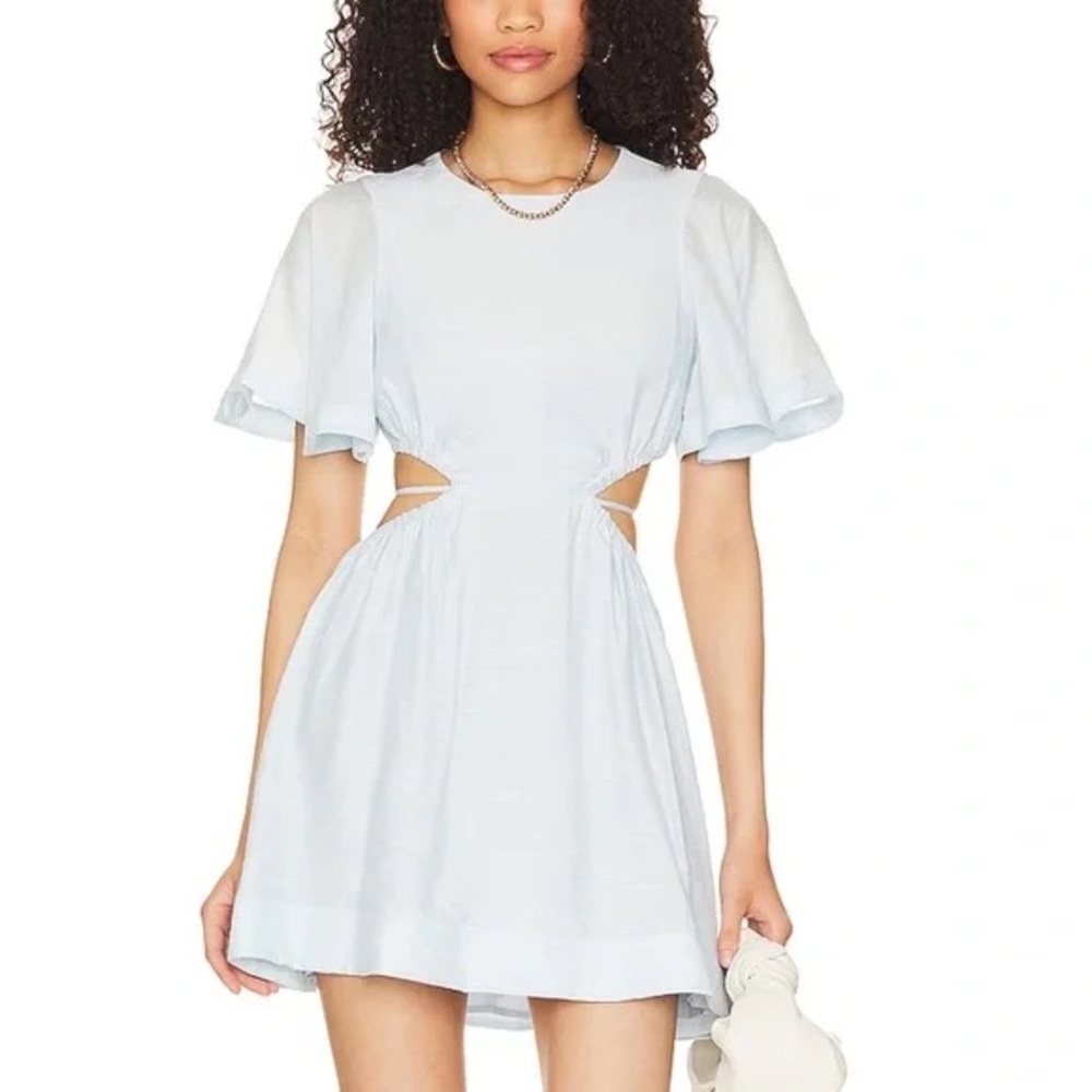 TULAROSA SHILOH MINI DRESS IN ROBIN BLUE